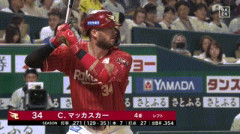 【ソフトバンク対楽天13回戦】楽天・マッカスカー、ソフトバンク・大津から第8号同点ソロホームラン！！！！！！！！！！！！！