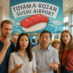 「かなりバカバカしい」の声も 富山空港の新愛称「富山高山すし空港」外国人観光客は賛否両論、地元からも「県民の声は聞いたのか」   |  俺理論だと地元の有名食材は