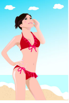 【画像】七沢みあさんのセクシービキニ姿