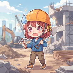 明日、ワイ解体工事現場作業員へ