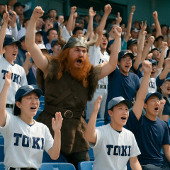 「ノルウェーのみなさん見てこれ！」バイキング・ローが日本の高校野球界でトレンドに！ 地方大会スタンドでマネする応援続出   #W杯