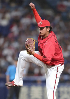 カープ菊地ハルン『最速153キロ全直球3人斬り』未来の守護神候補現る！