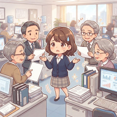 高齢の上司や同僚が在籍する職場で働いている人