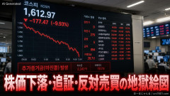 【阿鼻叫喚】韓国「株価下落･追証･反対売買の地獄絵図」現実に ⇒ 強制決済が1,422億まで膨張＼(^o^)／助けて日本