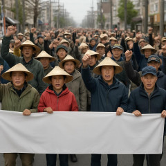 「農家を守ろう」新潟で百姓一揆 コメ農家、厳しい経営訴えデモ 参加者約300人（主催者発表）