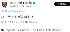 【悲報】ハーランドさん…逆神がいた模様ｗｗｗｗｗｗｗｗ