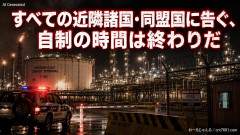 【緊急警告】イラン革命防衛隊「すべての近隣諸国・同盟国に告ぐ、自制の時間は終わりだ。同盟国の全てのインフラを標的にする」