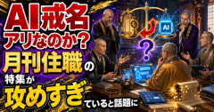 【物議】AI戒名はアリなのか？月刊住職の特集が攻めすぎていると話題に