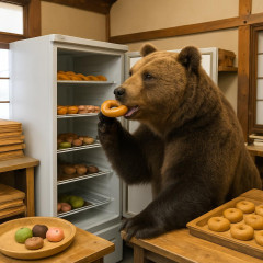 クマが和菓子工房に侵入 冷蔵庫内のドーナツなど食べられる 岩手   #🍩 (´･(ｪ)･｀)ｳﾏｰ
