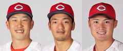 小園　.309  OPS.753→.245  OPS.609　矢野　.208  OPS.534→.167  OPS.497　田村　.254  OPS.652→.083  OPS.167