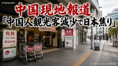 【速報】中国現地報道「日本は中国人観光客が来なくなり焦っている」