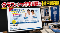 【速報】資金難にあえぐ中道、CFクラファンで年末目標の1億円超突破「日本のために頑張りたい」