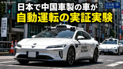 【速報】今日本でGoogleが自動運転の実証実験と称して中国製車両を走らせていることが判明「1年で1万台」
