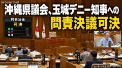 【速報】沖縄県議会、玉城デニー知事への問責決議を可決 ワシントン事務所問題で議会史上初