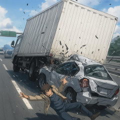 外環道荷崩れ死亡事故の瞬間の映像がこちら