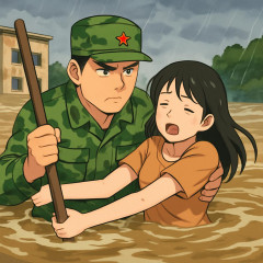 中国軍さん、しょーもない演出で洪水被災者の救助に当たっている“フリ”をする   |  sssp://img.5ch.io/ico/taxi.gif