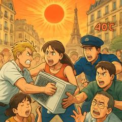 記録的熱波のフランスでエアコン争奪戦 殴り合いに発展で警察出動 パリで40℃超え、死者が2000人増   |  フランスのプール