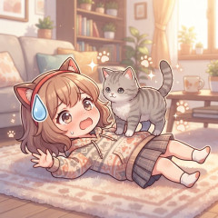 飼い猫に踏まれますか？