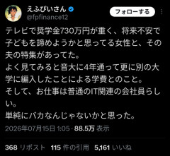 【悲報】奨学金730万円を背負った女性「子どもを産むのは諦めます」