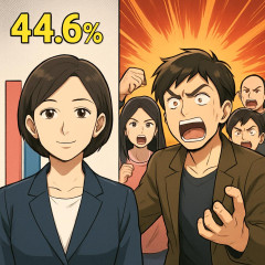 高市支持率44.6%。支持・不支持が初逆転 ニュー速愛国者（統一教会信者）「デタラメだあ！」