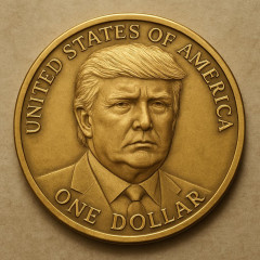 米、トランプ氏肖像の1ドル硬貨製造へ   #🪙