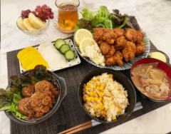 グラドルさん、大量の唐揚げ自炊ご飯をアップする