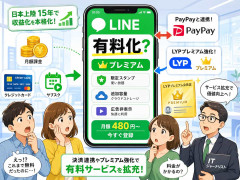 LINE、有料化