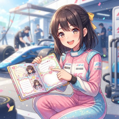 【画像】15歳のF1ドライバーJKのプロフ帳が可愛いと話題に