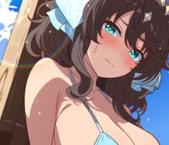 【ウマ娘】これなら熊も悩殺！？ 照れたお顔が可愛い水着タクトちゃん。