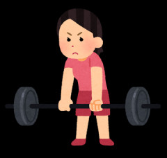 デッドリフト女子中学生、発育が良すぎる