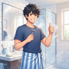風呂でヒゲを剃れよ 洗面所で剃るなよ('ω')ノ