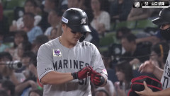 ロッテ山口(25)169-47 .278  13本  35打点  OPS.904←これ