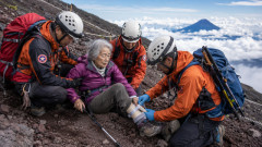 【驚愕】99歳女性が富士山登山中に負傷し遭難、元祖7合目で救助要請