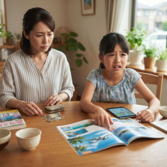 「夏休みに同級生はみんな海外旅行へ行く」と聞いた娘が、自分も行きたいと大騒ぎ…。40代で世帯年収「600万円」のわが家は国内旅行で精いっぱいですが、み...