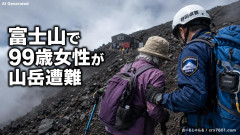 【速報】富士山で99歳女性が山岳遭難『無理だったから、ヘリか隊員連れてきて降ろして』