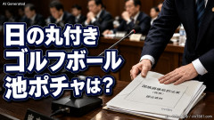 【速報】朝日新聞「日の丸付きゴルフボール池ポチャは国旗損壊罪？」あいまいさ残し成立 まーたアホな例を出してアホなこと言ってる