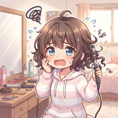 髪を巻くのが下手