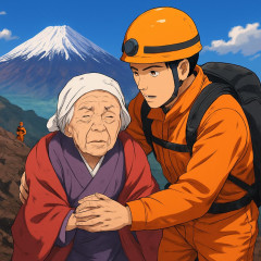 富士山で99歳女性遭難 救助される