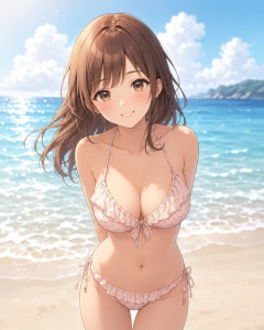 【画像】ヱチヱチAIビキニ画像、各社でヱチ度が違う模様♡
