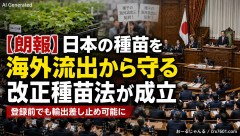 【朗報】日本が開発した高級品種を海外へ持ち出す『いつもの手口』、ようやく入口で止められることに「前回あれだけ反対した芸能人は？w」