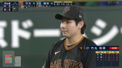 巨人・竹丸、球団タイ記録の7者連続三振