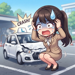 大学院生「運転免許試験に受からなかったｱﾙ!!」 (#.^ิハ^ิ.)ｼﾅｰﾄﾞｶｰﾝ!!と教習車を破壊