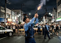 警察官が発砲　刃物持って近づく女に対し上空に威嚇射撃…北海道恵庭市！