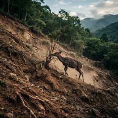 本当に恐ろしい野生動物はシカか 草木を食べ尽くし山を丸裸にして土砂災害を引き起こす