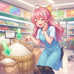 【画像】米の価格下がりまくって草ｗｗｗ