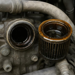 1年または1万5000kmって長くない?おじさん世代だったら3カ月3000kmだろっ エンジンオイルの交換をサボったらどうなる #車 | 白煙吹きながら走り去るオバチャンの原付はたまに見る