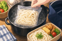 【神ワザ】冷凍うどん弁当革命！袋のまま鍋ドンで即席ランチ爆誕！