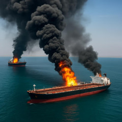 イラン、ホルムズ海峡でタンカー2隻「爆発」 南側ルート使用   #国際