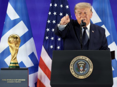 トランプ大統領がW杯開催案で強烈ジョーク「FIFA会長が『次は中国とアメリカでやるのはどうだ』と言ったんだ」