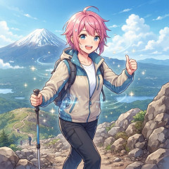 “空調服®”を着て「日本一の山」を登山してるけど